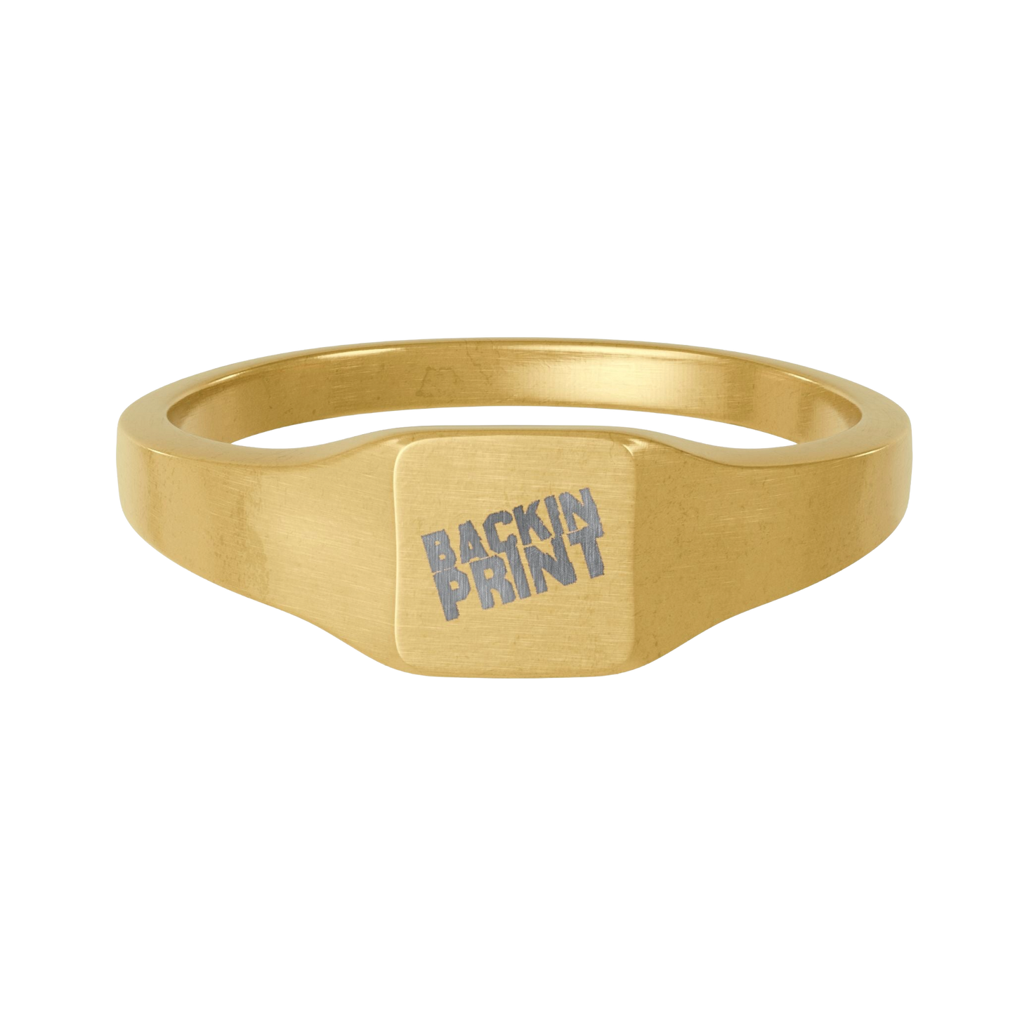 Store - Stainless Steel 18k Gold Plated Signet Ring