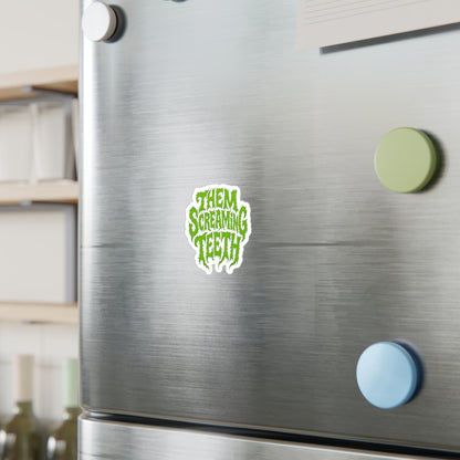 Them Screaming Teeth, Kiss-Cut Sticker (Small)