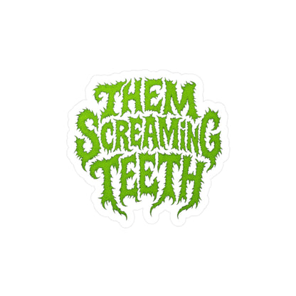 Them Screaming Teeth, Kiss-Cut Sticker (Small)
