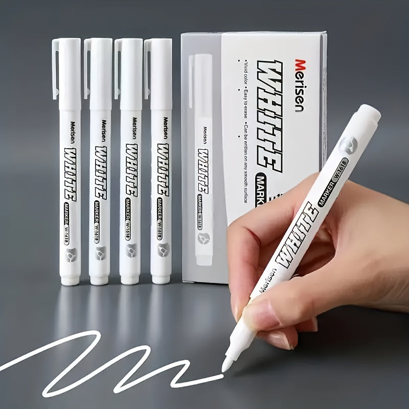 4 Pack Of White Paint Markers