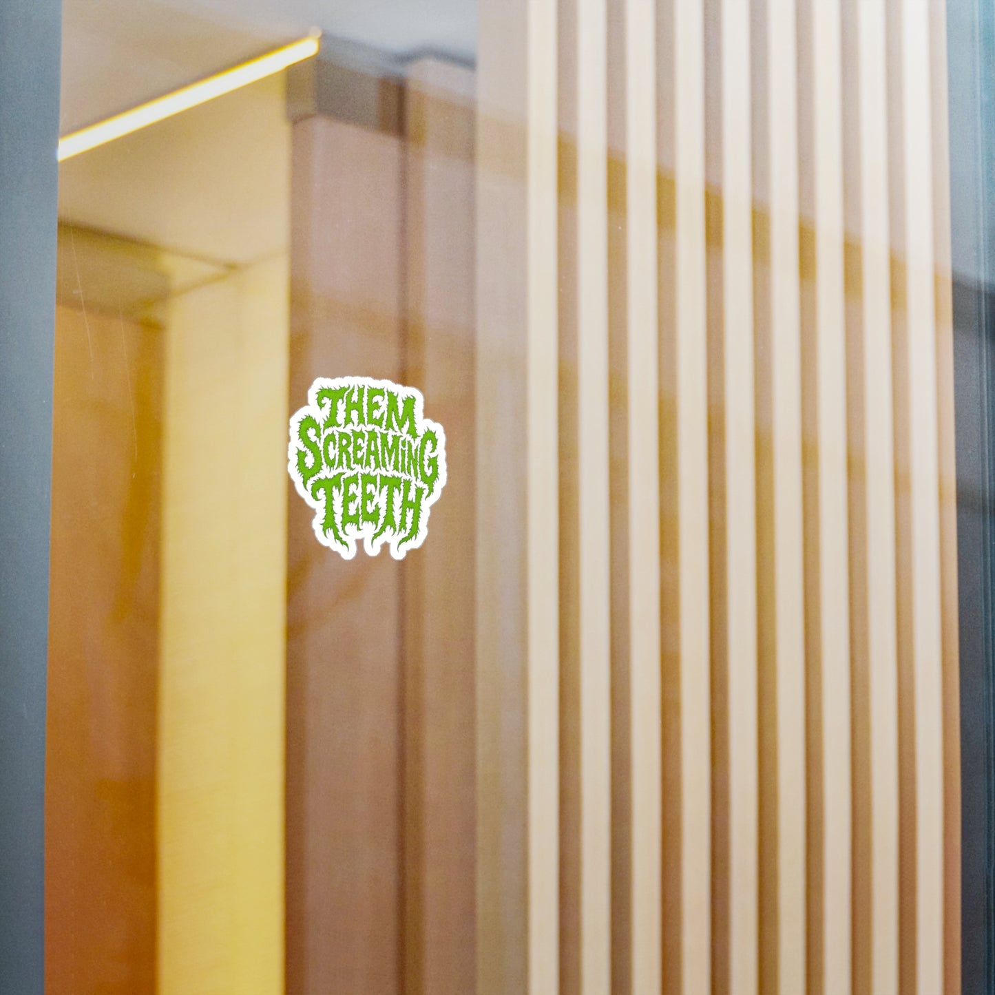 Them Screaming Teeth, Kiss-Cut Sticker (Small)