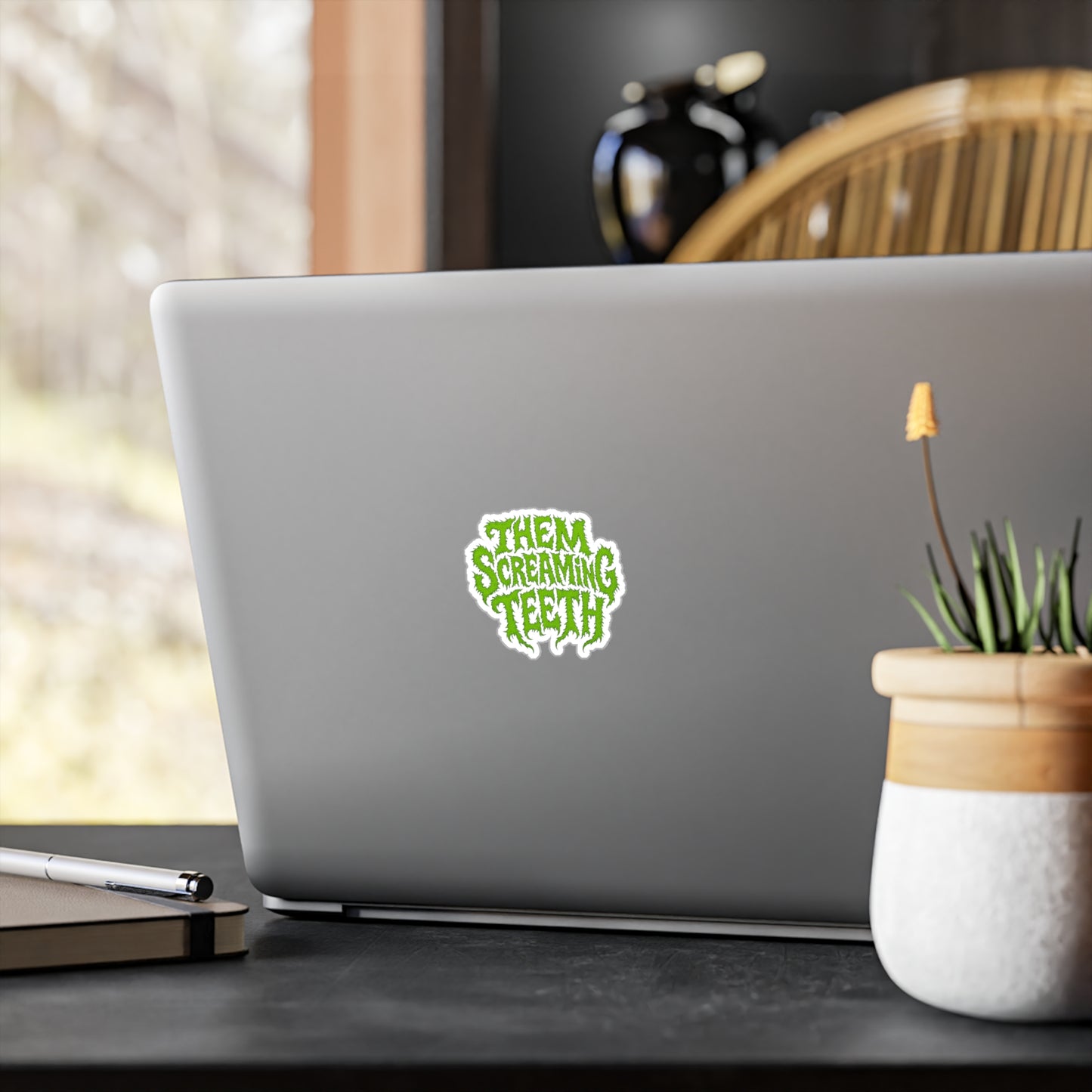 Them Screaming Teeth, Kiss-Cut Sticker (Small)