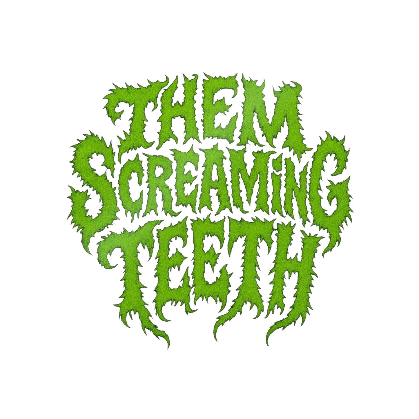 Them Screaming Teeth, Die-Cut Stickers, 5 Pcs