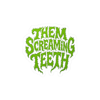 Them Screaming Teeth, Kiss-Cut Sticker (Small)